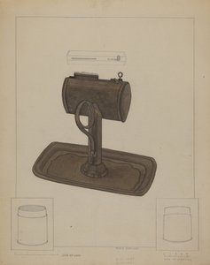 Lampe og talgsi, ca. 1936.