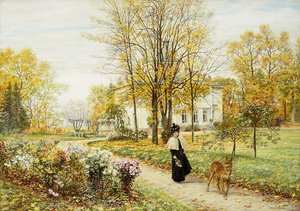 Promenade på en efterårsdag, af Marie Francois Firmin Girard