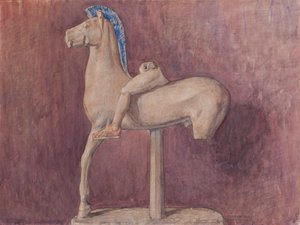 Hest med rytter (Akropolis museet inv. 700)