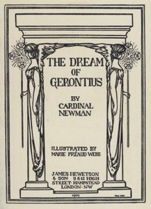 Illustration til The Dream of Gerontius af kardinal Newman (litho) af Marie Preaud Webb