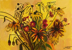 Gyldne efterårsblomster af Marina Gorkaeva