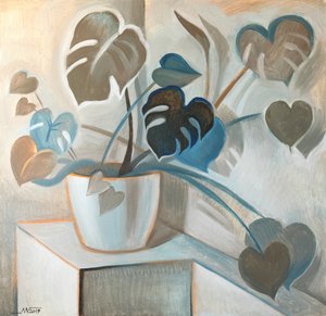Moderne Monstera Hearts af Marina Gorkaeva