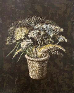 Kurv med rustikke vilde blomster af Marina Kozyr