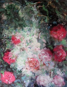 Abstrakt rosenhave af Marina Nelson