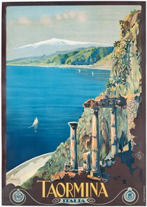 Plakatreklame i Taormina, ca. 1927 (litografi i farver)