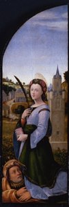 Triptykon: Sankt Barbara og hendes far Dioscurus, 1500