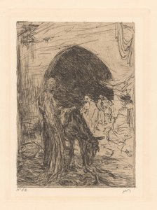 Æseldriver i Konstantinopel af Marius Bauer (signed by artist)