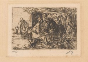Café i Konstantinopel af Marius Bauer (signed by artist)