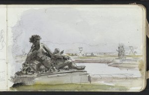 Statue af en vandnymfe i Versailles have af Marius Bauer