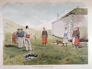 En militærduel - akvarel af Marius Roy, Musee Carnavalet af Marius Roy