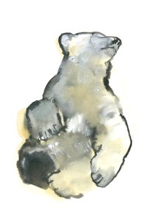 Bliss, 2015, (akvarel på papir) af Mark Adlington