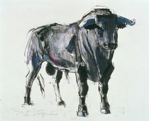 Plaza de Toros de Miajadas, 1998 (blandet medier på papir)