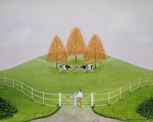 Et pastoralt landskab af Mark Baring