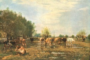 Fen Enge med Kvæg, 1877, c1930.
