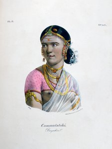 Kvindelig danser bayadere, 1828 af Marlet et Cie