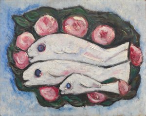 Banket i stilhed, 1935-36 (olie på lærredstavle) af Marsden Hartley