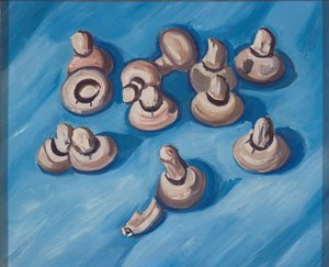Svampe på en blå baggrund af Marsden Hartley