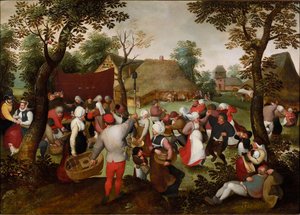 Bondebrylluppet, ca 1559-1575. af Marten van Cleve the Elder