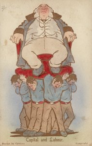 Kapital og arbejde (farve litho)