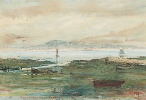 Eftermiddag lavvande: Broughty fra Tayport