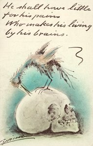 Han skal have lidt for sine smerter / som lever af sine hjerner (farve litho)