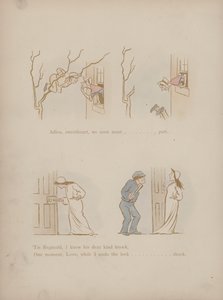 Side fra Cynicus Humors (farvet gravering)