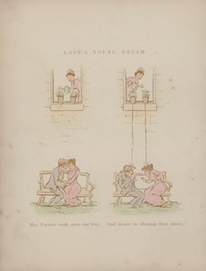 Side fra Cynicus Humors (farvet gravering)