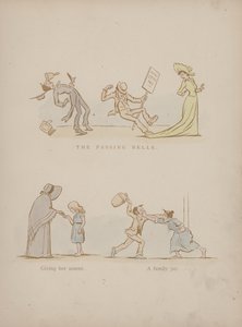 Side fra Cynicus Humors (farvet gravering)