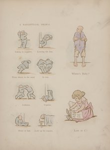 Side fra Cynicus Humors (farvet gravering)