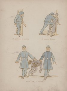 Side fra Cynicus Humors (farvet gravering)