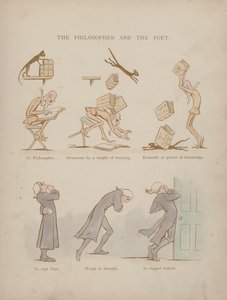 Side fra Cynicus Humors (farvet gravering)