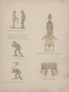 Side fra Cynicus Humors (farvet gravering)