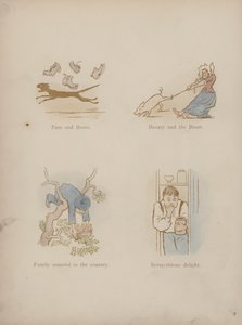 Side fra Cynicus Humors (farvet gravering)