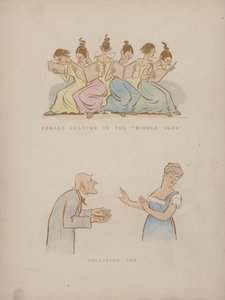 Side fra Cynicus Humors (farvet gravering)
