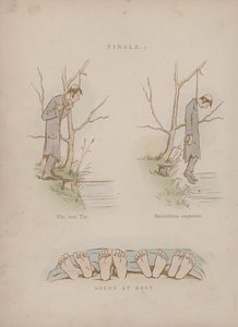 Side fra Cynicus Humors (farvet gravering)