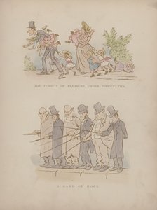 Side fra Cynicus Humors (farvet gravering)