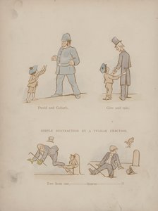 Side fra Cynicus Humors (farvet gravering)
