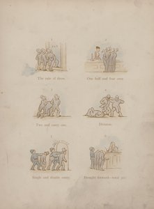 Side fra Cynicus Humors (farvet gravering)