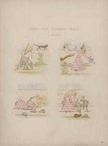 Side fra Cynicus Humors (farvet gravering)
