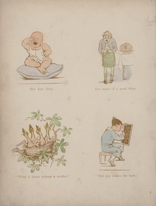 Side fra Cynicus Humors (farvet gravering)