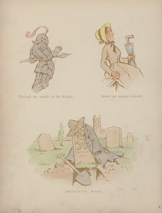 Side fra Cynicus Humors (farvet gravering)