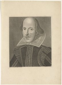 Portræt af William Shakespeare af Martin Droeshout (II)