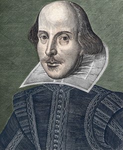 Portræt af William Shakespeare (1564 - 1616). af Martin Droeshout