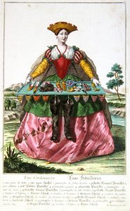 En skomager, ca. 1735 (farvestik) af Martin Engelbrecht