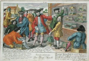 Fuglemarked (farvegravering) af Martin Engelbrecht