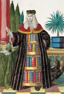 Doktor, gravering fra Assemblage des nouveau manouvries habilles af Martin Engelbrecht (1684-1756), Tyskland af Martin Engelbrecht
