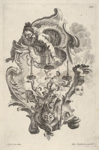 Sconce Representing Winter, fra Sconce Representing the 4 Years Sides, ca. 1730-56. af Martin Engelbrecht