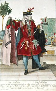 Skrædderen, ca. 1735 (farvestik) af Martin Engelbrecht
