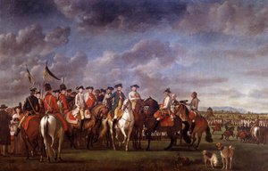 Kejser Joseph II af Østrig (1741-1790) i Minkendorf-lejren nær Baden i 1788 Maleri af Martin Quadal (1736-1808) 1788 Wien. Kunsthistorisk Museum
