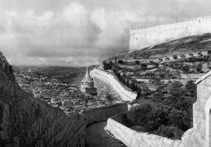 Jødiske gravsteder nær Jerusalems mur, 1937 af Martin Hurlimann